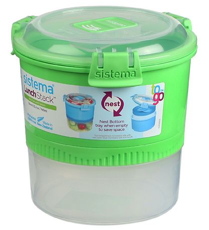 Sistema Brotdose m. Besteck - Lunch Stack - 965 ml - Grün