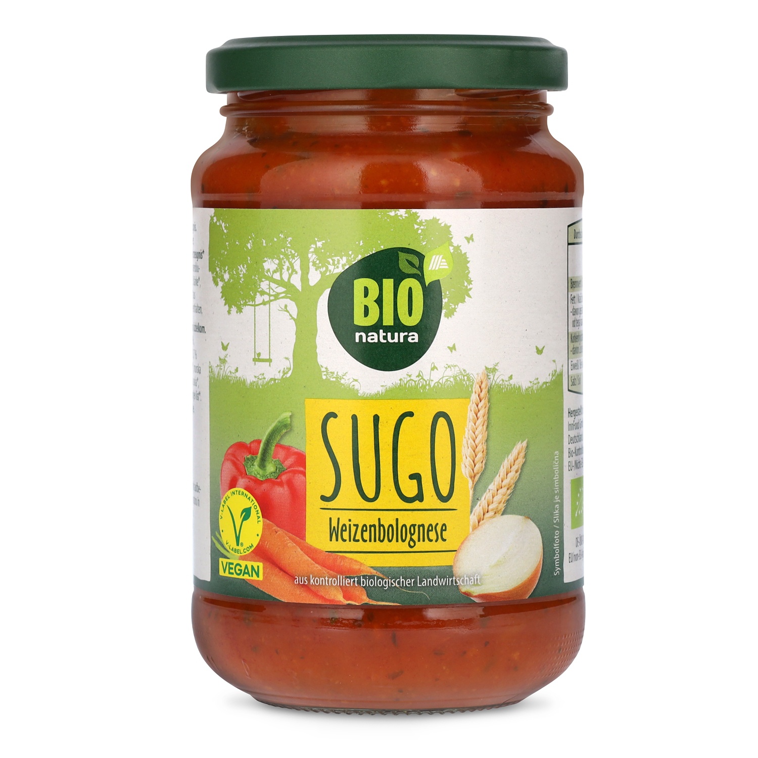 BIO NATURA Veganes BIO-Sugo, Weizenbolognese 350 g
