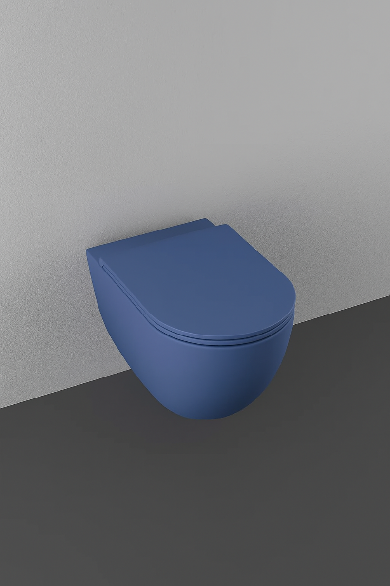 Isvea Infinity randloos toilet 53x36.5cm blauw