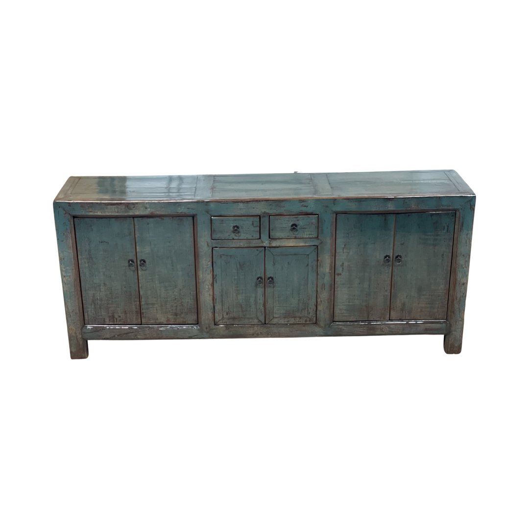 Dressoir 6 deurs 2 lades blauw lak/finished Dressoir 6dr 2la blauw lak/finished