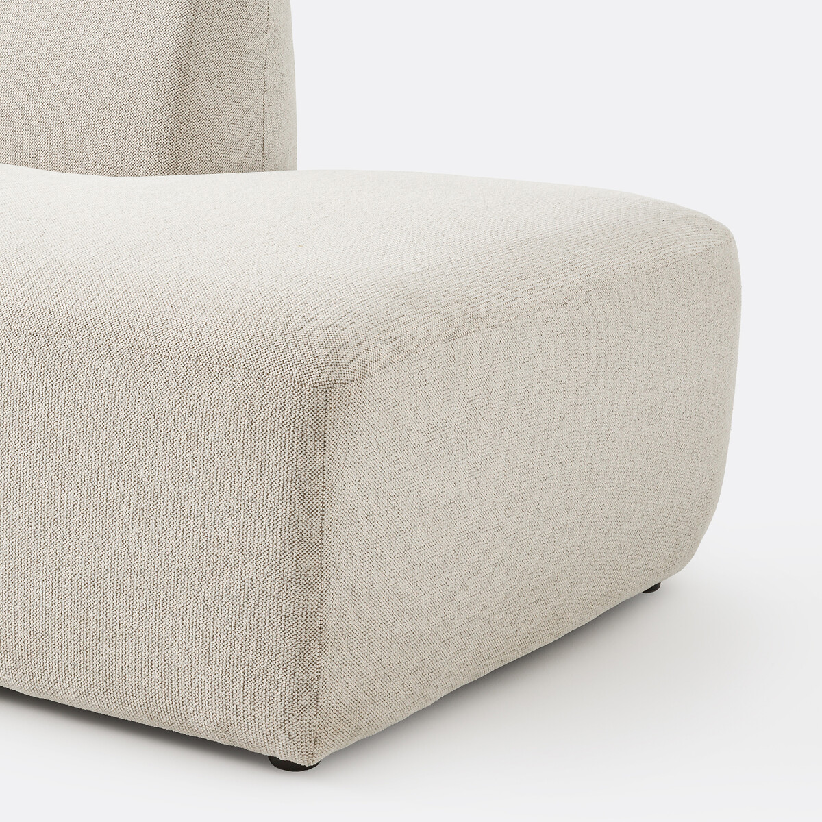 LA REDOUTE INTERIEURS<br>Recamière modular reta, tecido estruturado, Jaspe