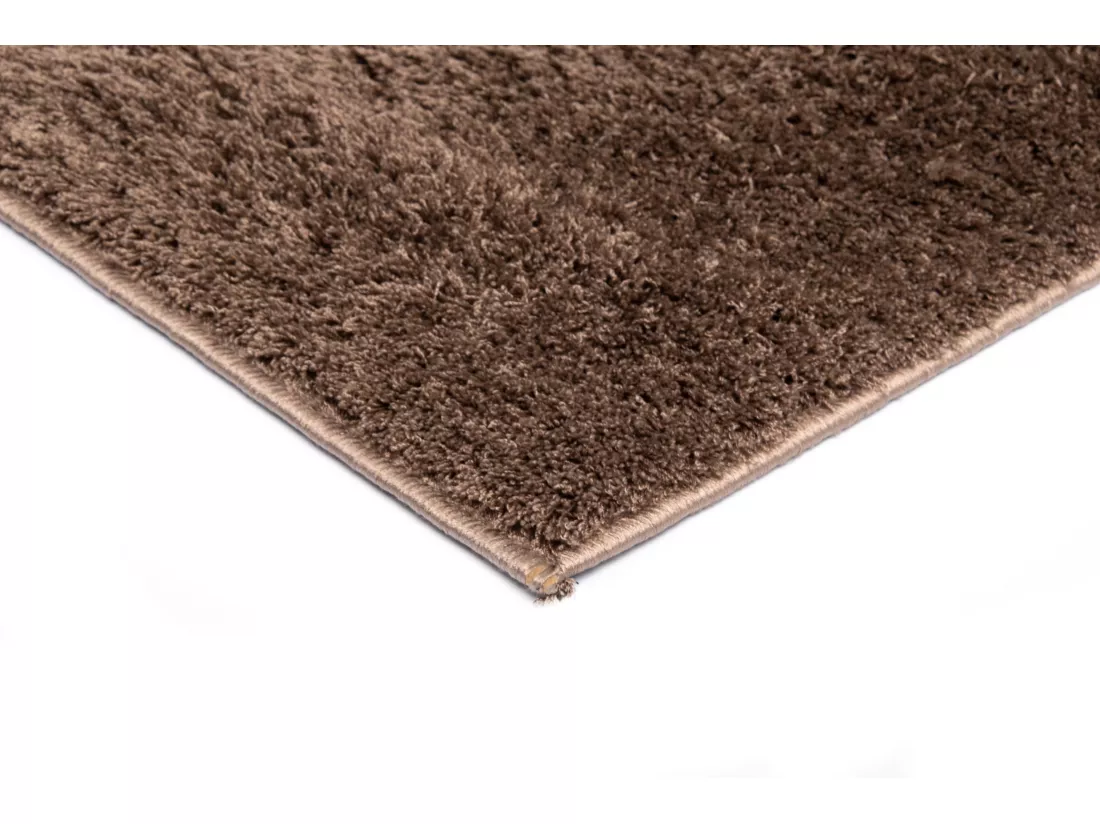 Tapis shaggy 240x240 brun Luzern