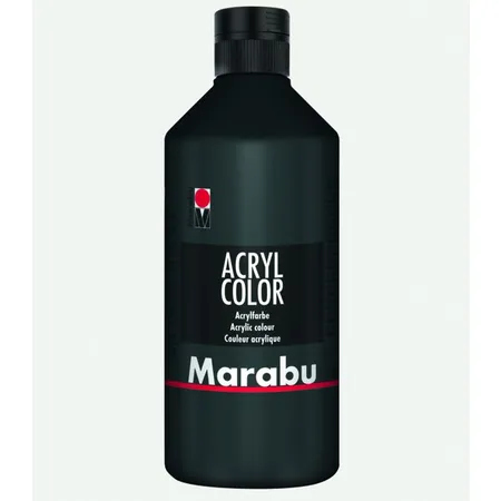 Marabu Acryl Color, Schwarz 073, 500 ml