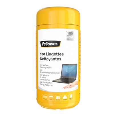 Fellowes - boîte de 100 lingettes nettoyantes multi-surfaces