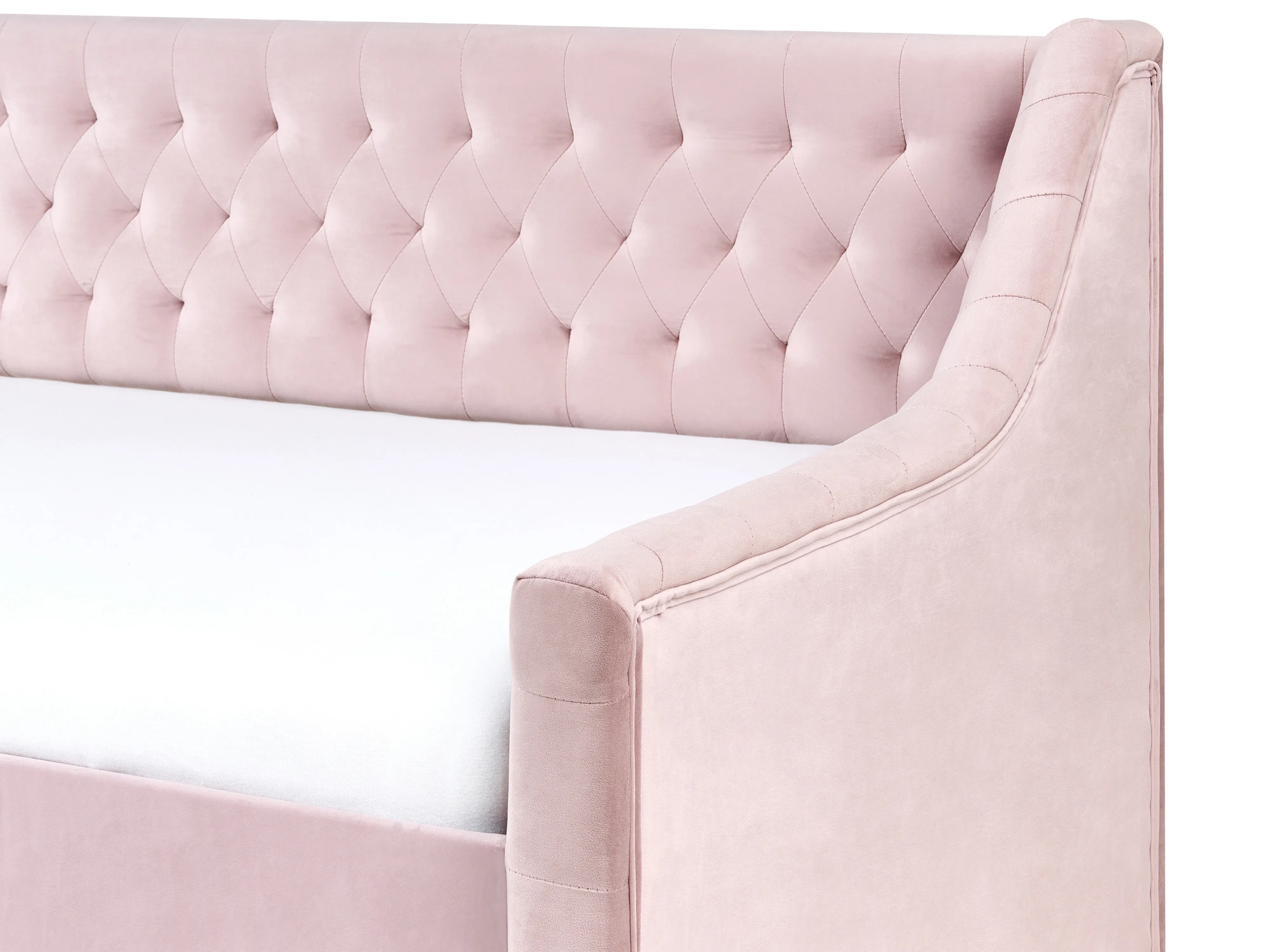 Onderschuifbed Fluweel MONTARGIS 90 x 200 cm Roze