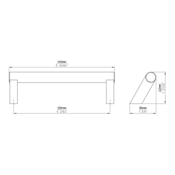 Greep Marie rvs 140mm