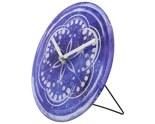Cosmo tafelklok, gehard glas, indigo, Ø 20 cm