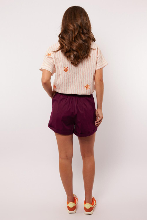 Fluresk paarse dames korte broek
