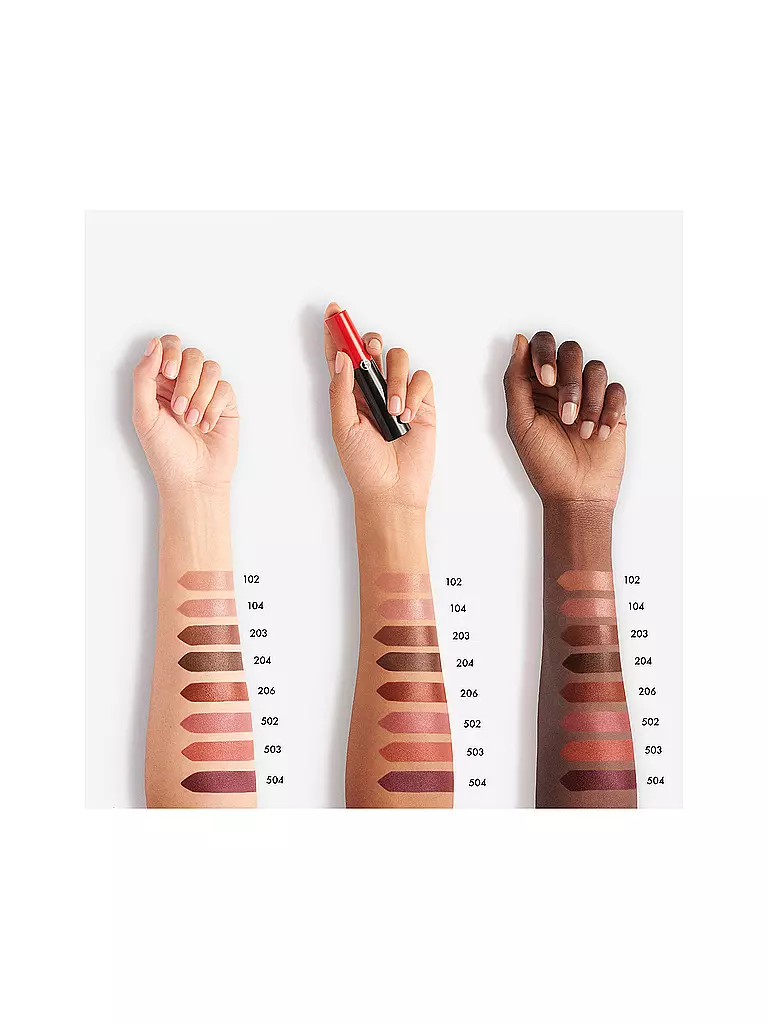 GIORGIO ARMANI COSMETICS Lippenstift - Lip Power ( 214 Pfirsich Brown ) dunkelrot