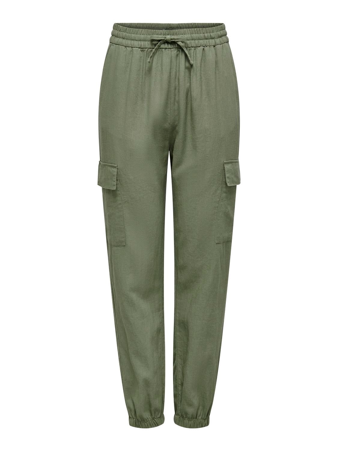 ONLCARO Mittlere Taille Cargo Schnitt Cargo-Hose Oil Green