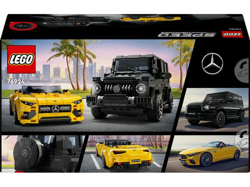 LEGO® Speed Champions Mercedes-AMG G 63 & Mercedes-AMG SL 6 Spielzeugautos zum Bauen, Spielen und Ausstellen