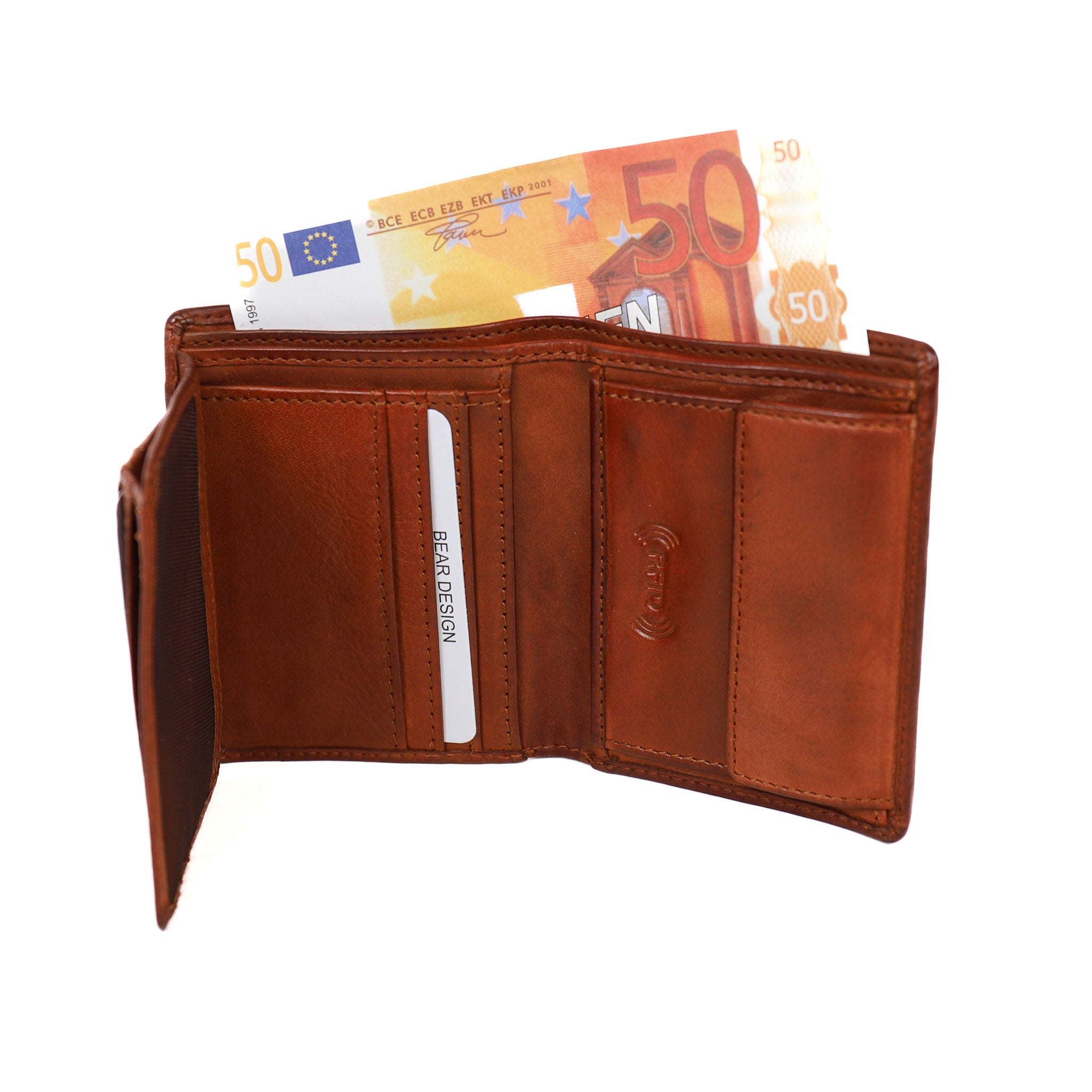 Billfold 'Remo' cognac Cognac