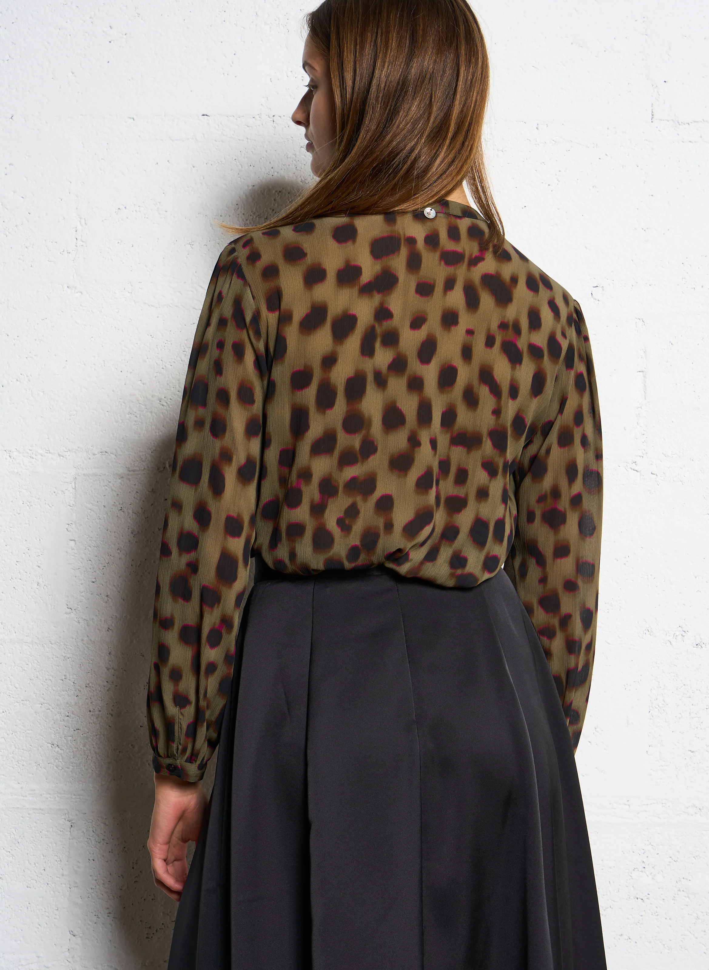 CLUSE - Blouse droite imprimée | Kaki