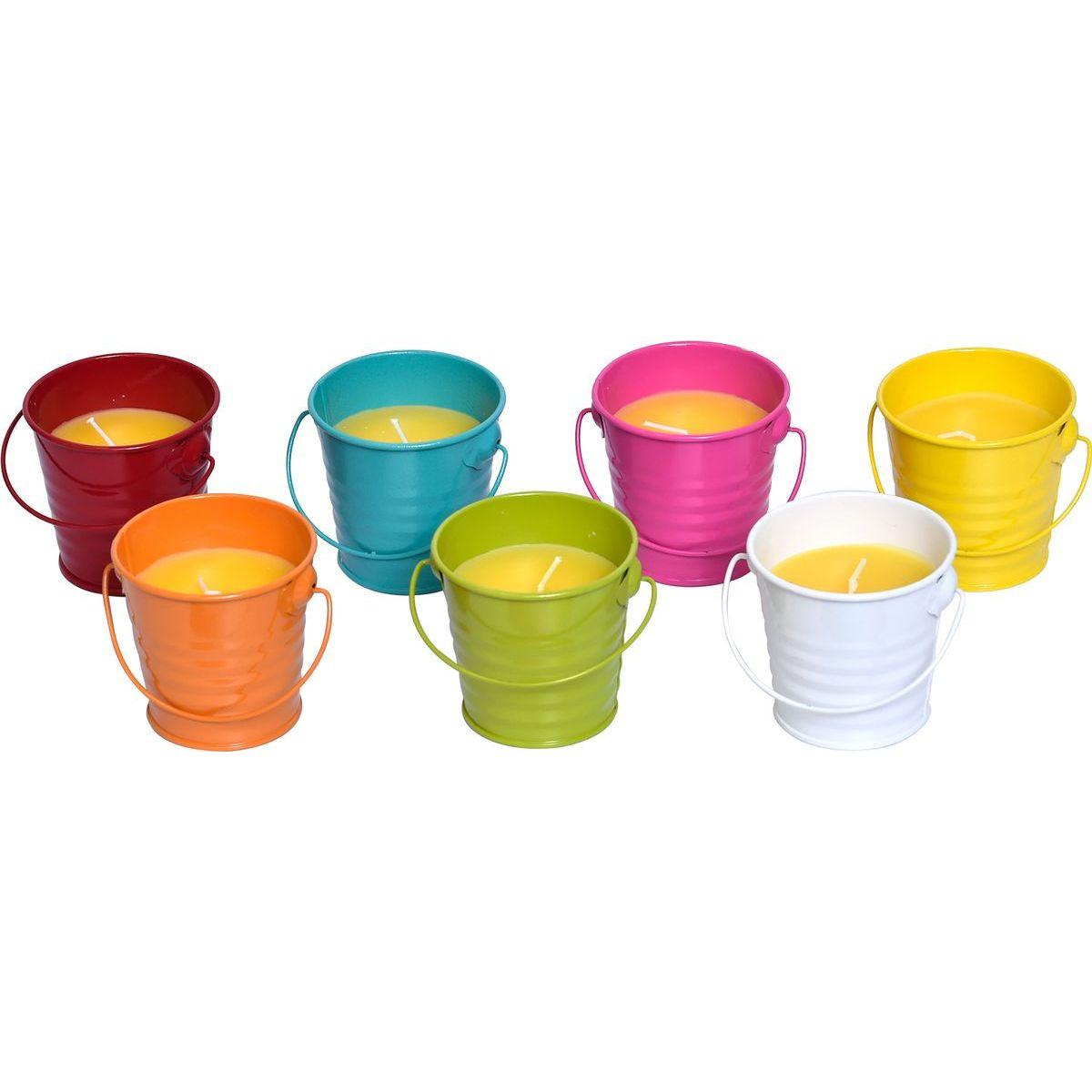 BOUGIE CITRONNELLE SEAU GM MULTICOULEUR