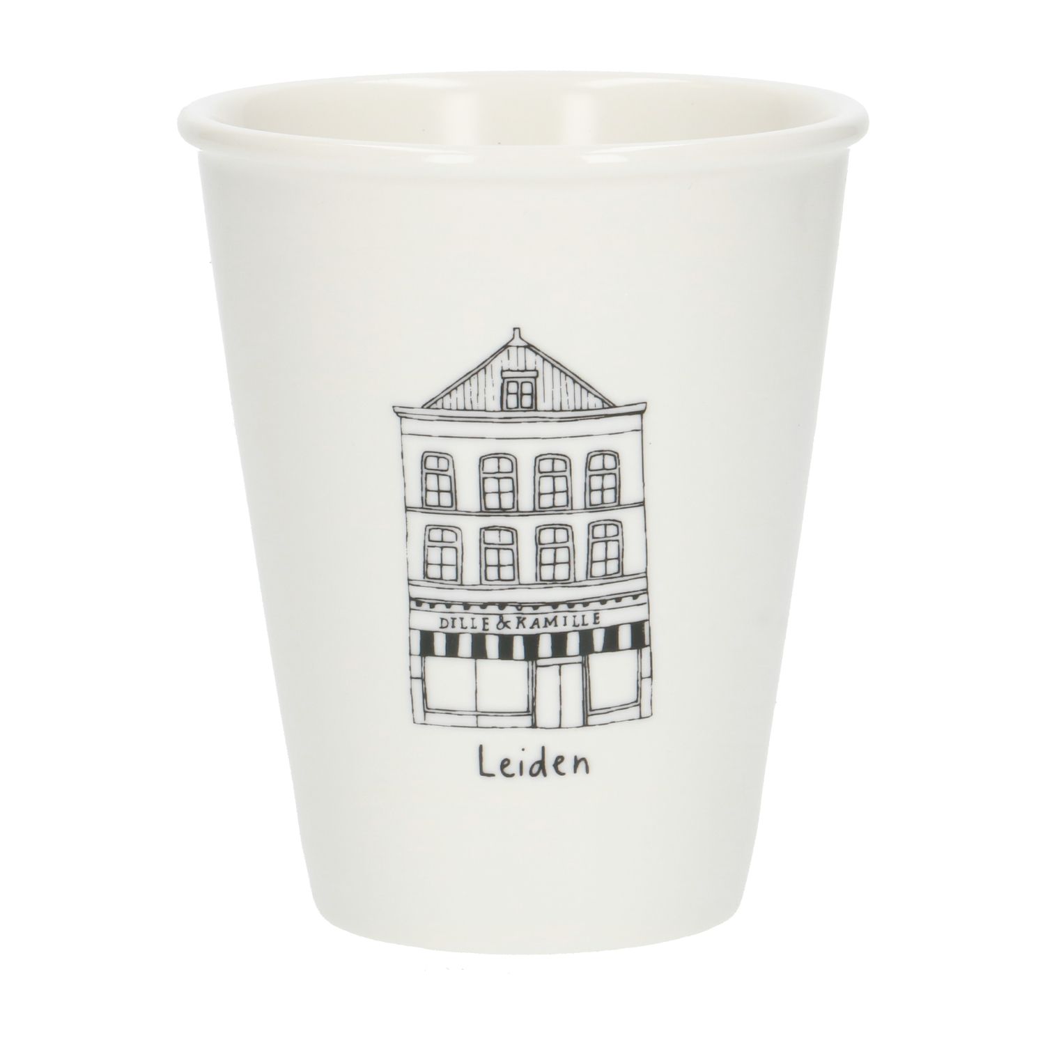 Gevel mok, Leiden, porselein, 200 ml
