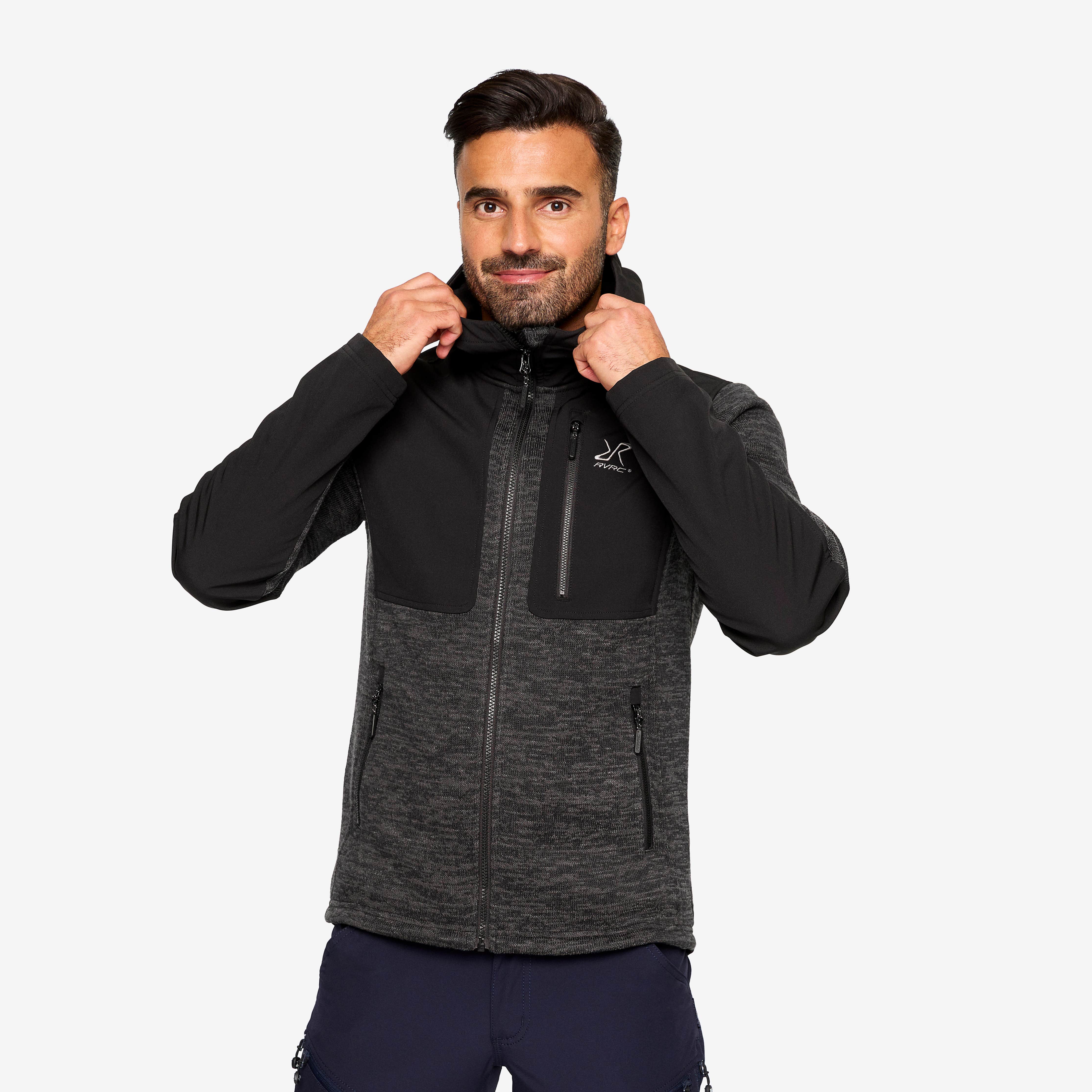 Wander Pro Wool Hoodie Herre Anthracite