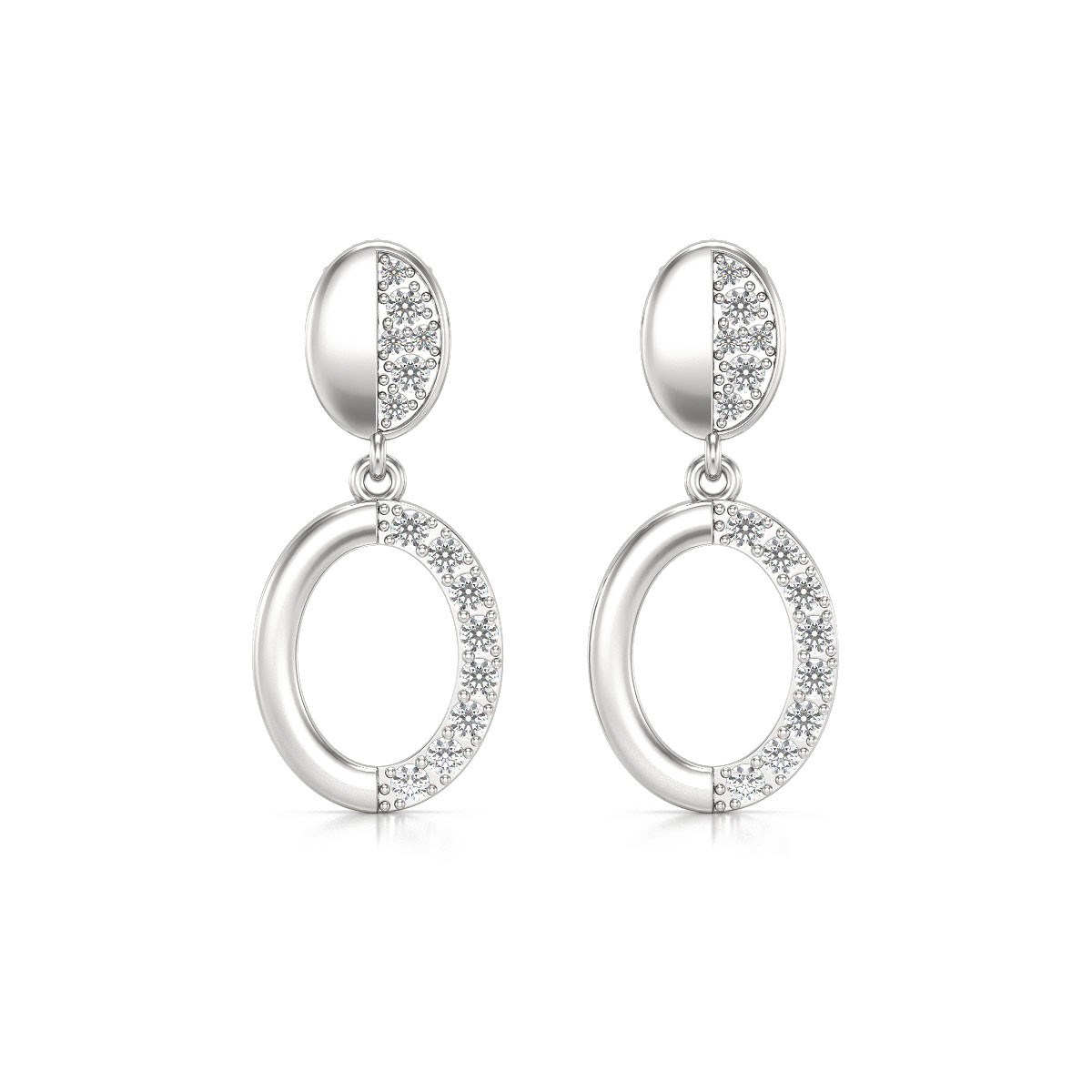 Boucles d'oreilles ADEN Diamants sur Argent 925 2.67grs