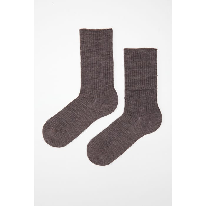 inSua THE COLLECTION-Wollen sokken met ribbeltjes