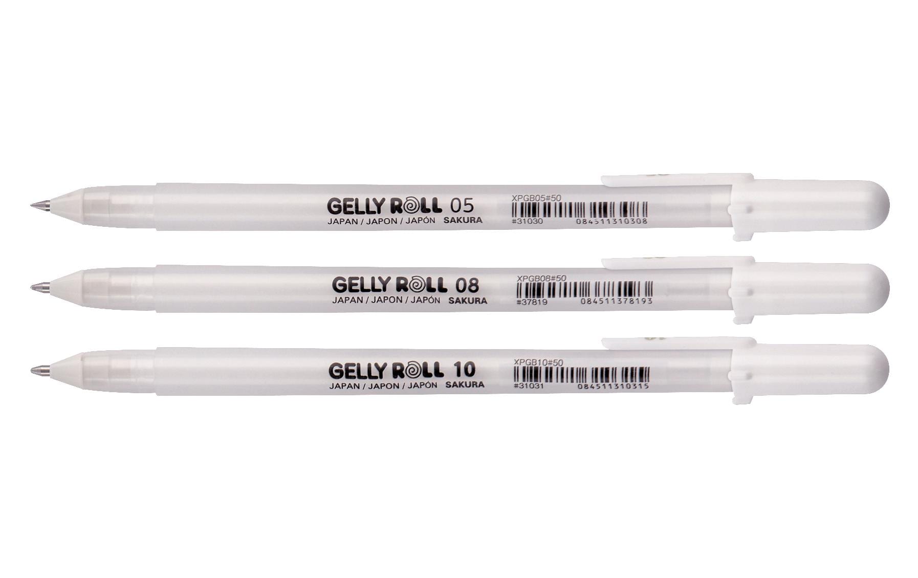 Gelschreiber Gelly Roll Basic 3er-Set, WeissGelstifte für dicke und dünne Linien