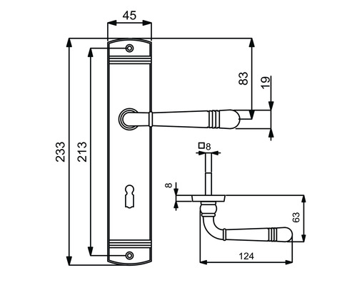 Lange bordenset BB Sale gepolijst messing