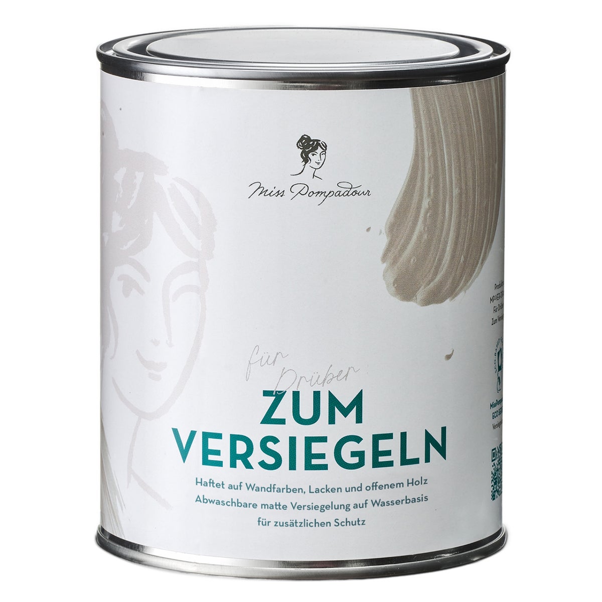 MissPompadour Matte Vernis 1L voor Binnengebruik - Parketlak, Kleurloze Houtlak - Transparante Lak voor Hout, Trappen, Parket - Sealer voor Krijtverf, Meubelverf, Meubellak - Transparante PU Acryl Vernis