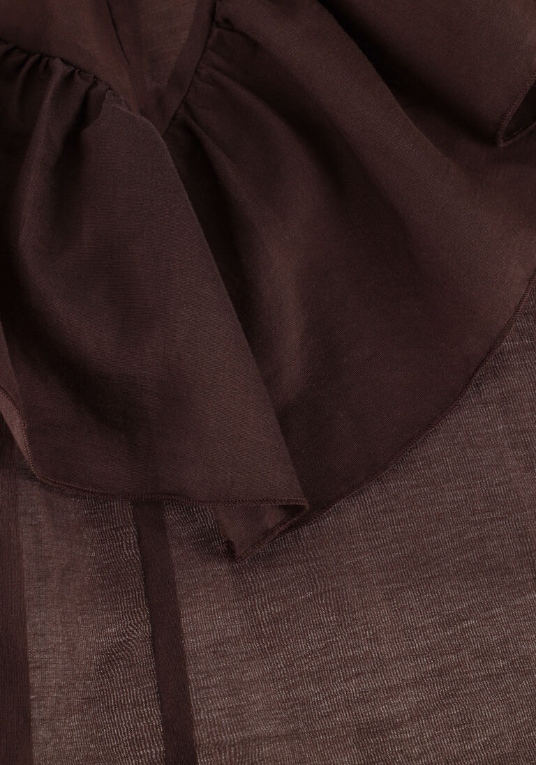 bruine second female blouses fria frill blouse