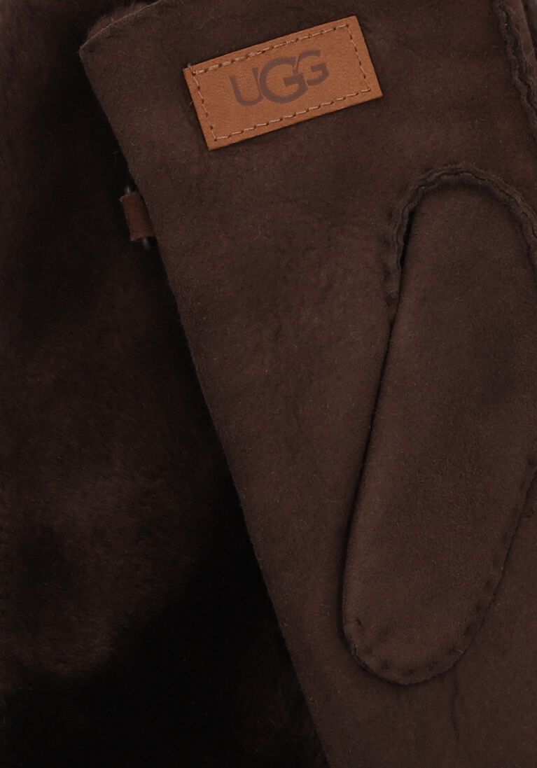 bruine ugg handschoenen exposed sheepskin mitten