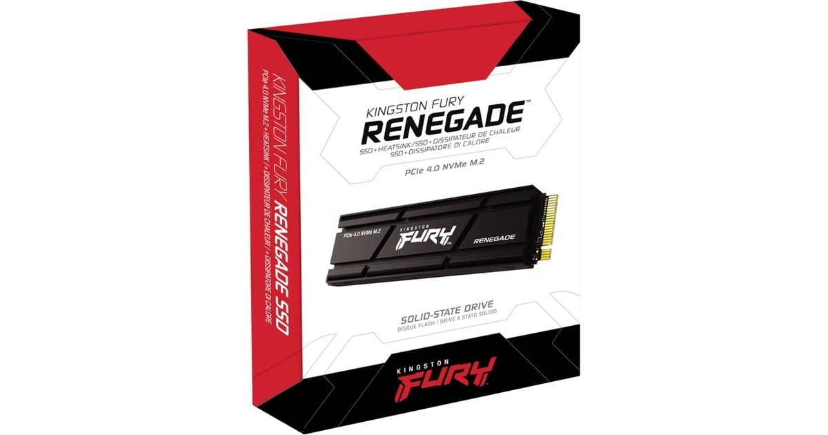 Kingston FURYRenegade met Heatsink 2 TB SSD  (Zwart, SFYRDK/2000G, PCIe 4.0 NVMe, M.2 2280)