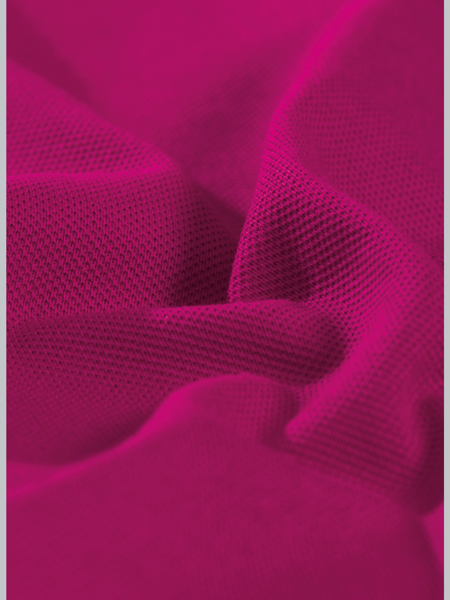 Slim Fit Poloshirt mit langer Knopfleiste Magenta