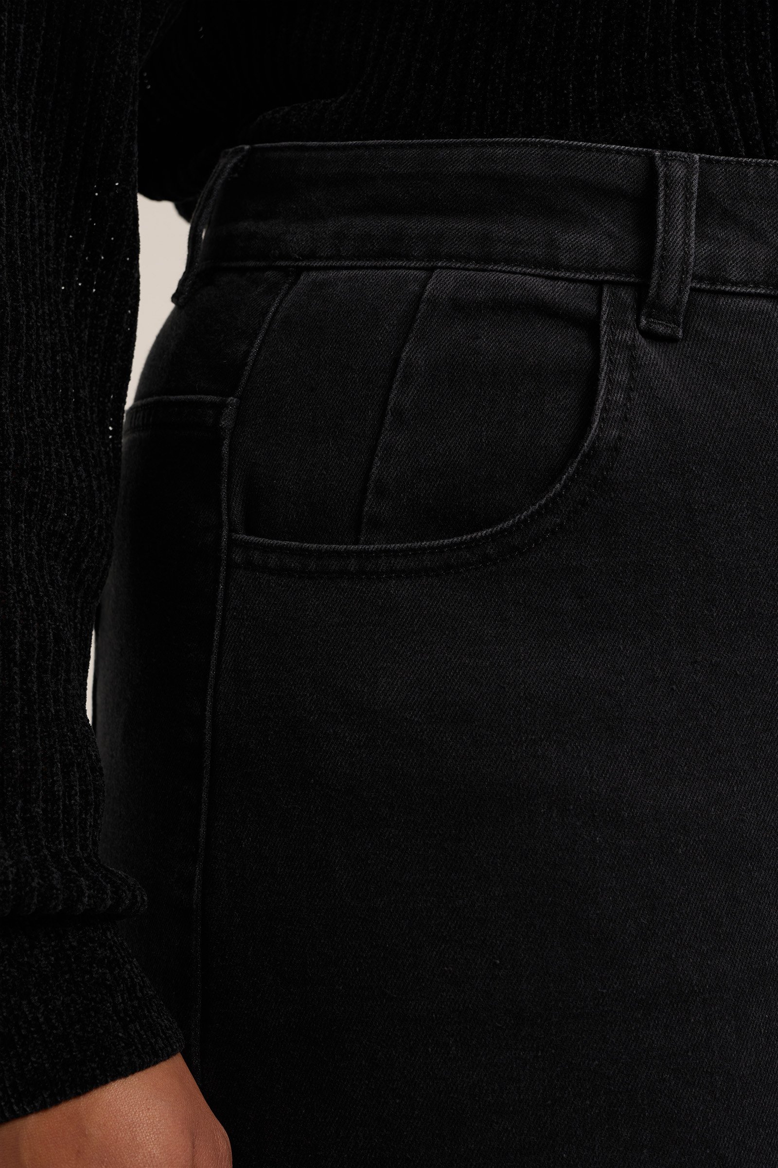 high rise denim rok - Curve Blue Ridge Zwart