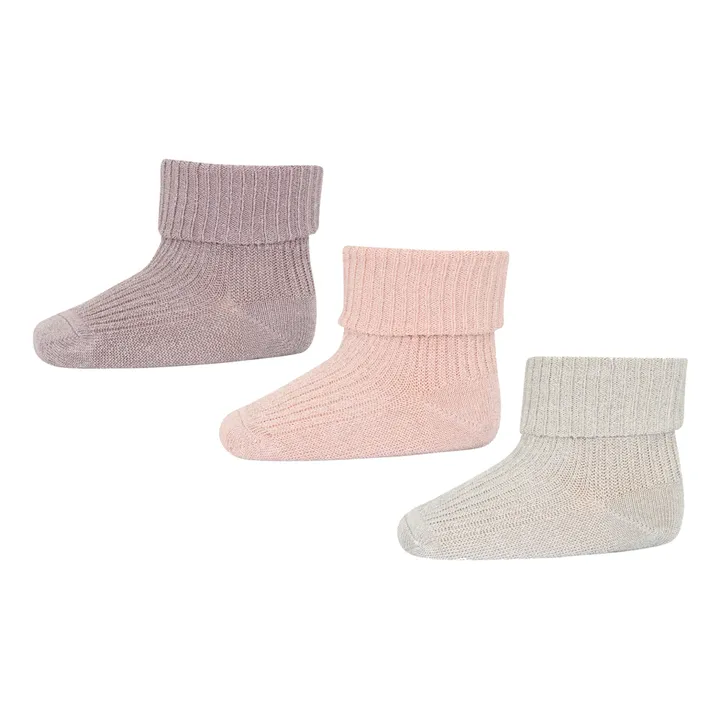 Mp Denmark Set de 3 paires de chaussettes Ida Paillettes | Rose