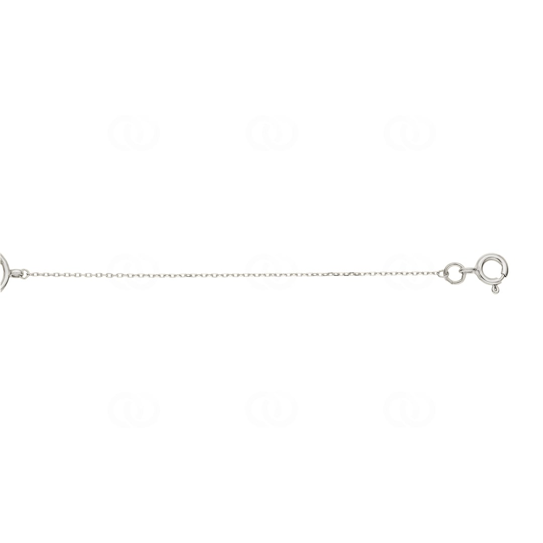 Armband 750/18 K Weissgold mit Saphir