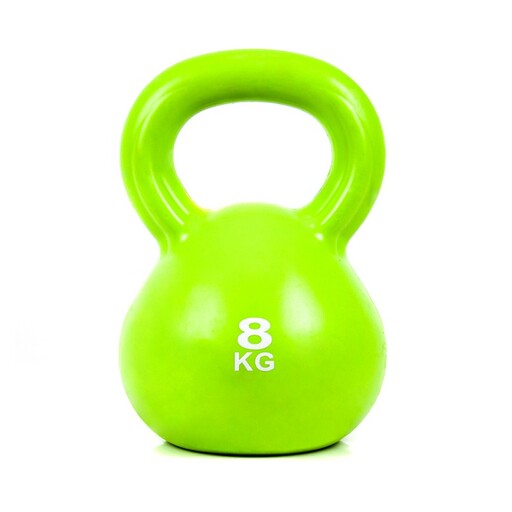 Kettlebell Coshano de 8kg em ferro com revestimento de vinil