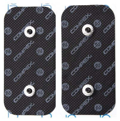 PACK 2 ELECTRODES COMPEX EASYSNAP PERFORMANCE 50 X 100 MM - 2 SNAP - NOIR