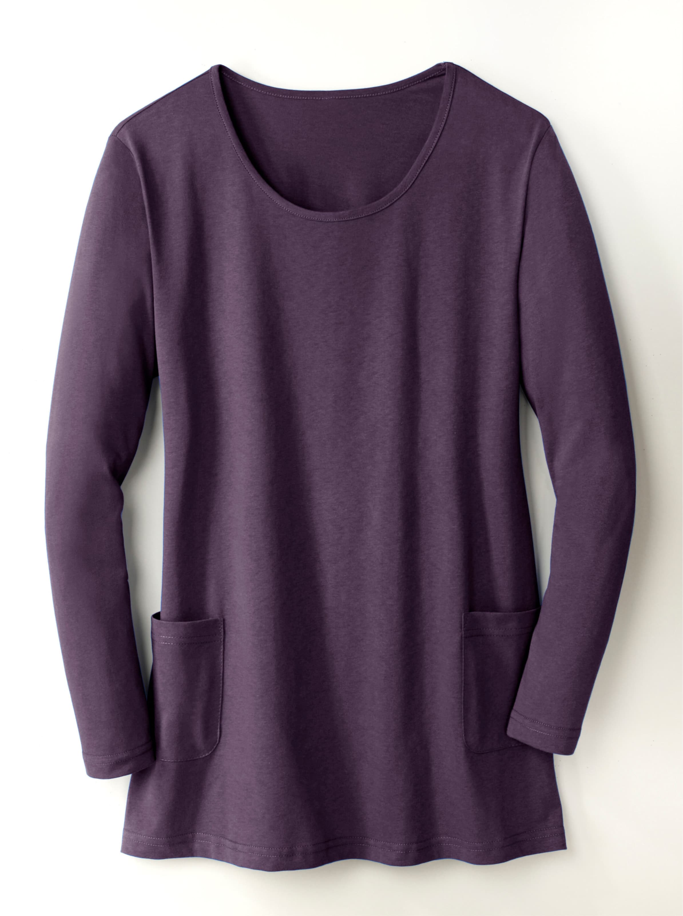 Longshirt in pflaume