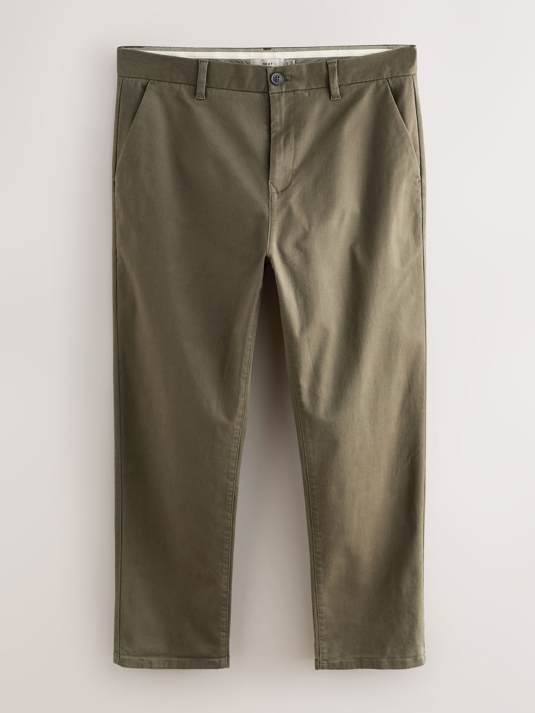 Olijfgroen - Straight fit - Stretchy chino