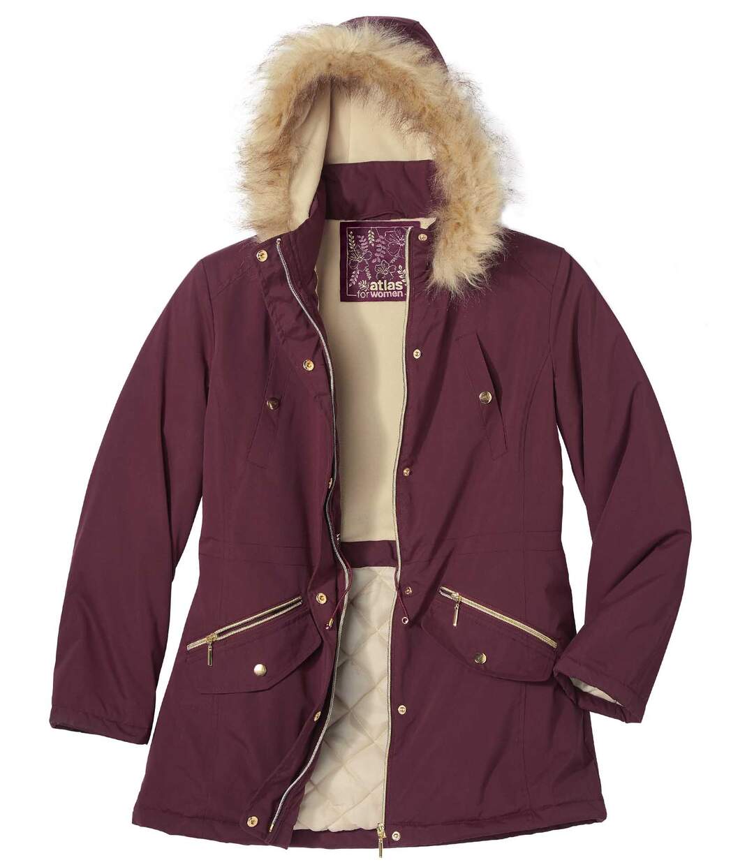 Parka à Capuche Fausse Fourrure Atlas for Women