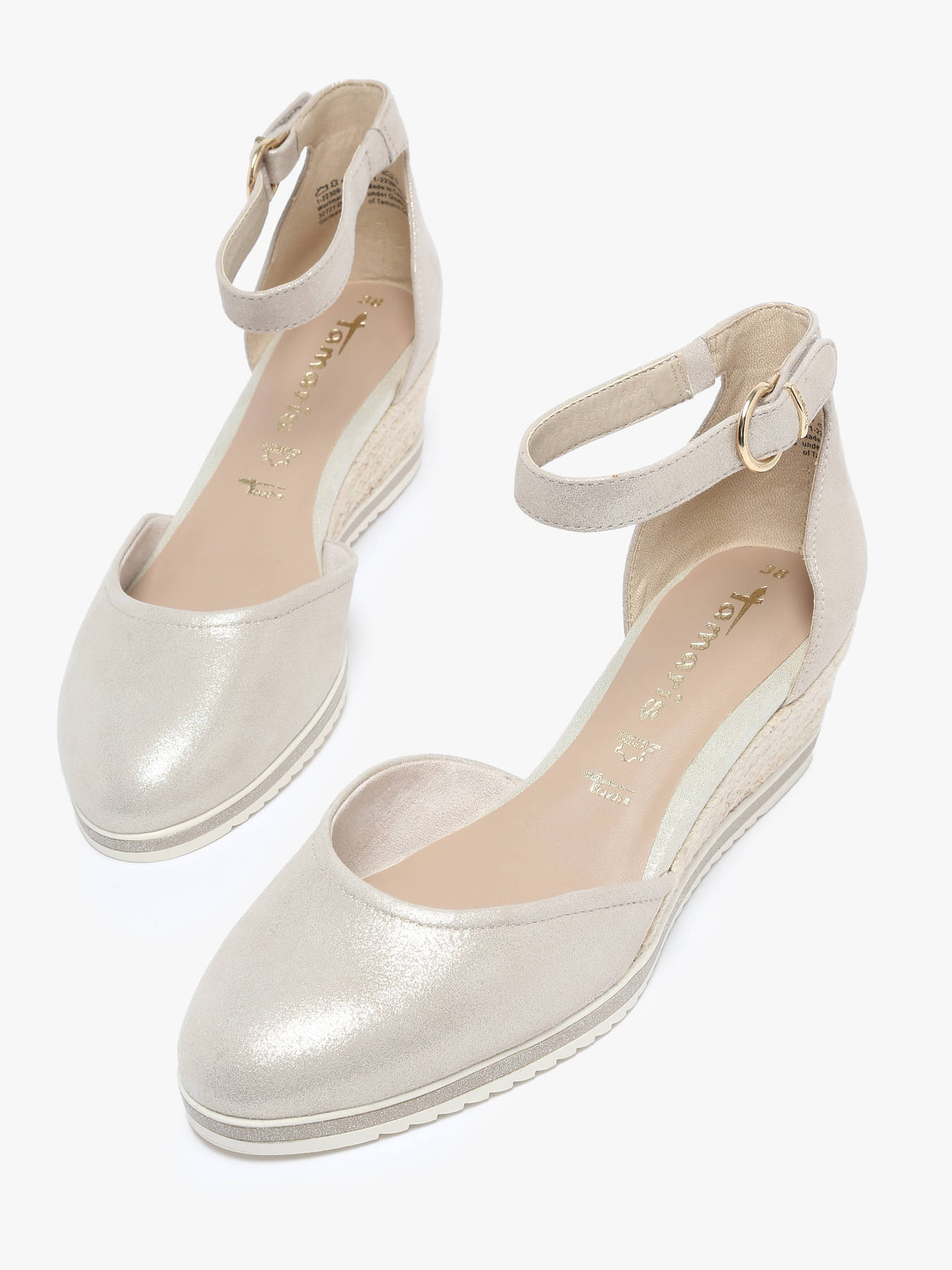 Escarpins semelle compense en cuir TAMARIS