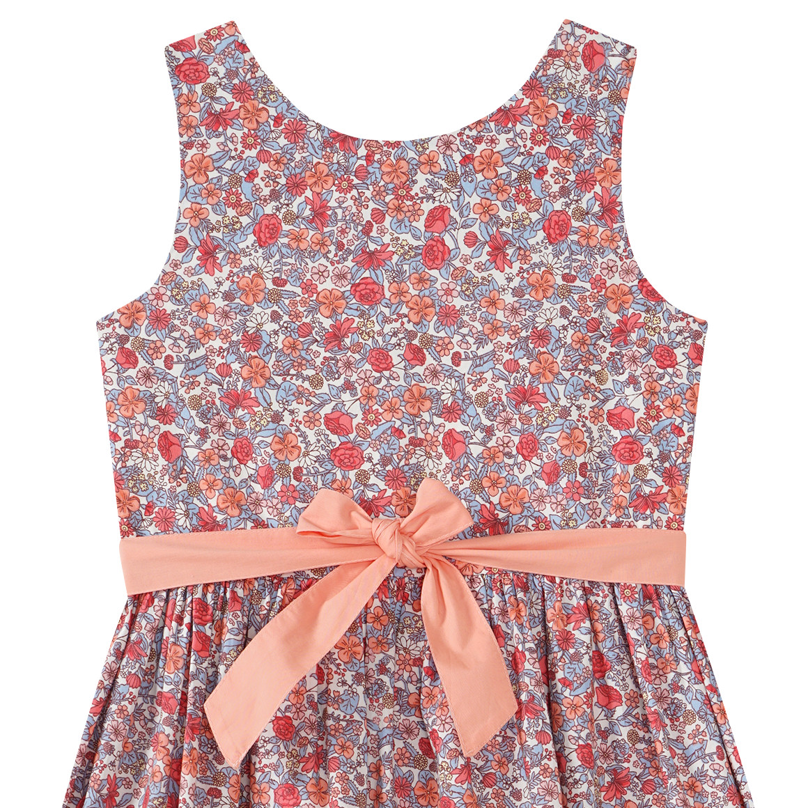 Topolino Festliches Mädchen Kleid und Haarreif pink / hellblau / apricot