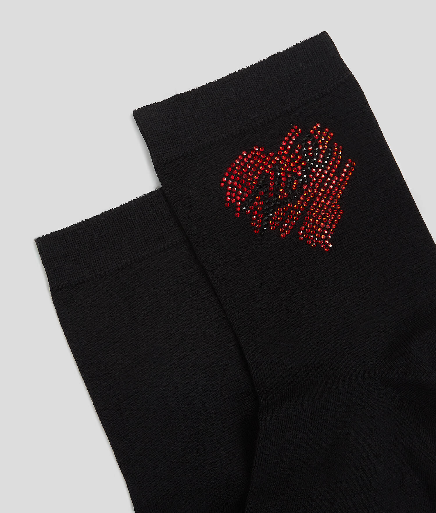CHAUSSETTES À STRASS K/HEART – LOT DE 2 - Noir/Crème