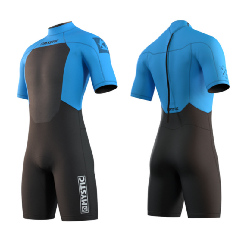 SHORTY NEOPRENE MYSTIC BRAND 3/2 BACKZIP GLOBAL BLUE