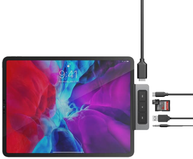 Hyper HyperDrive 6-i-1 USB-C hub til iPad Pro 11 & 12,9/Air/Mini