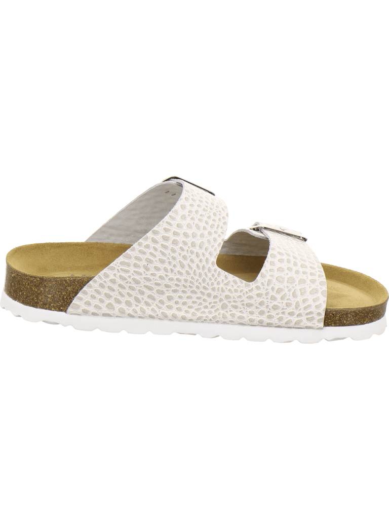 Pantoletten Damen Zweischnaller beige-crocco