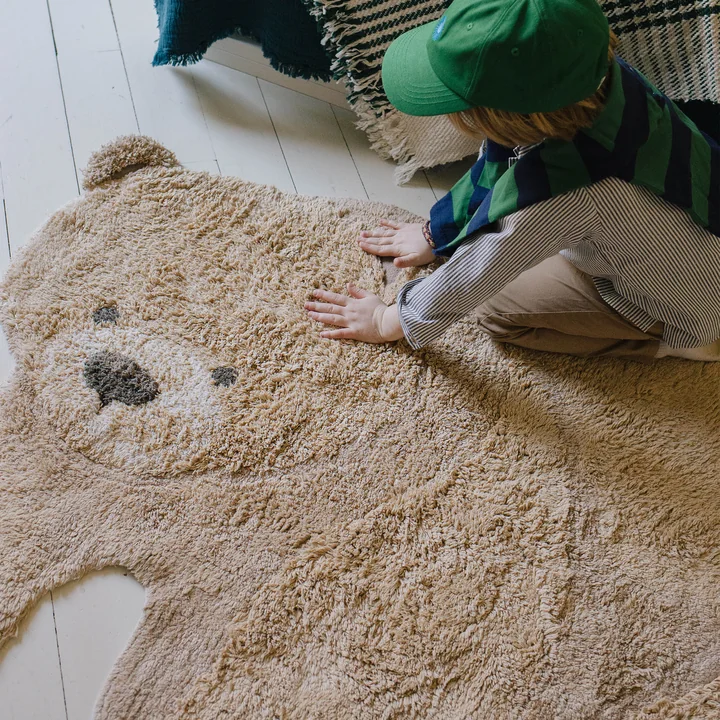 Lorena Canals - Animal Kinderteppich Hase, 130 x 135 cm