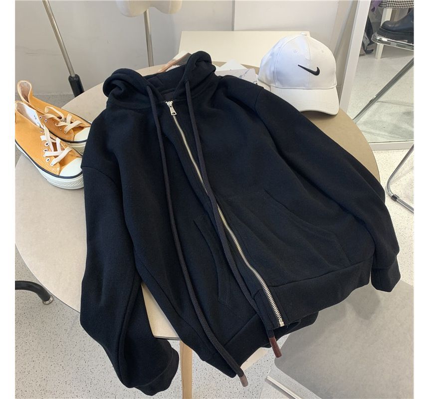 Hevnir - Effen losse hoodie met rits