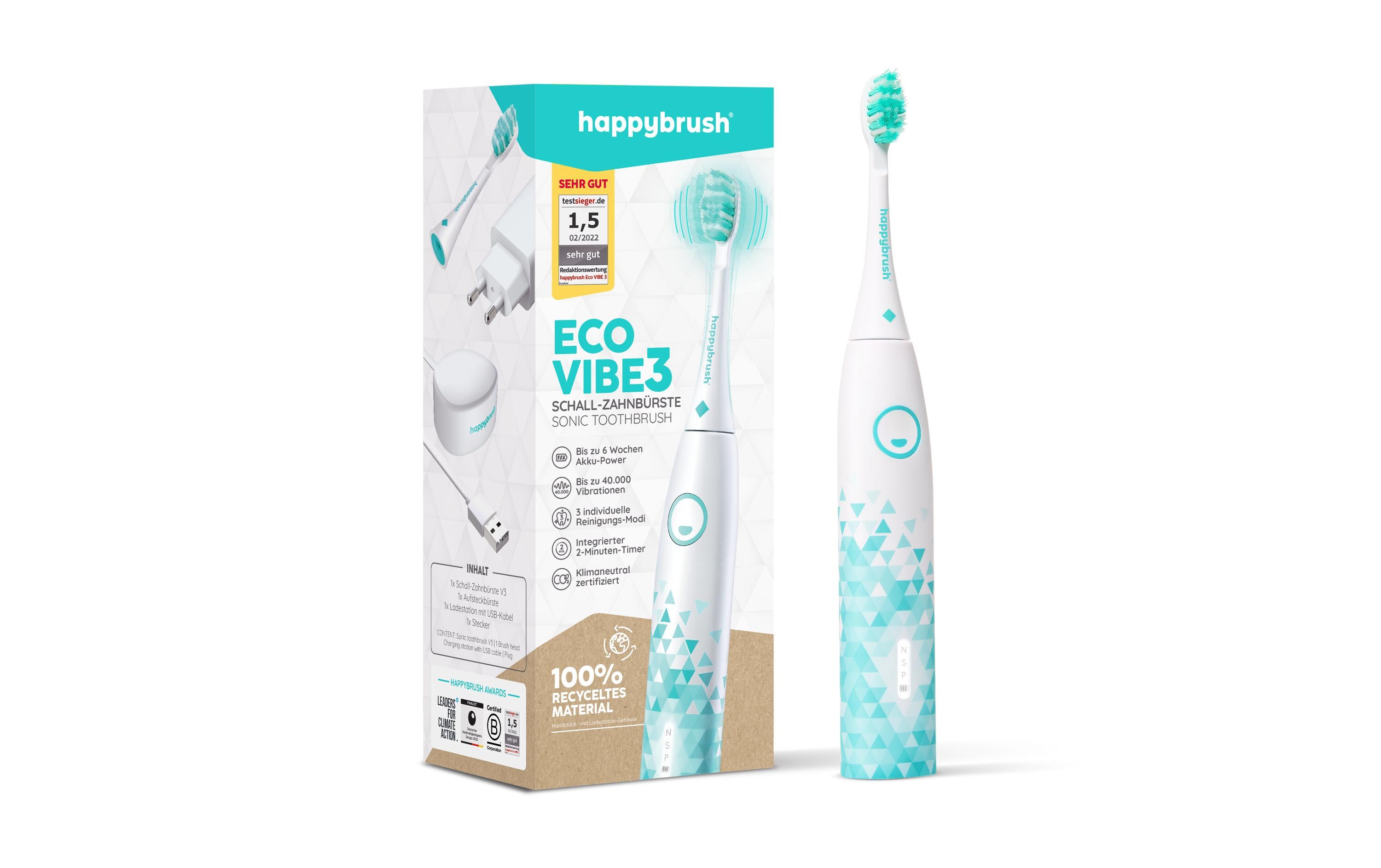 Schallzahnbürste ECO V3 WeissElektrische Zahnbürste