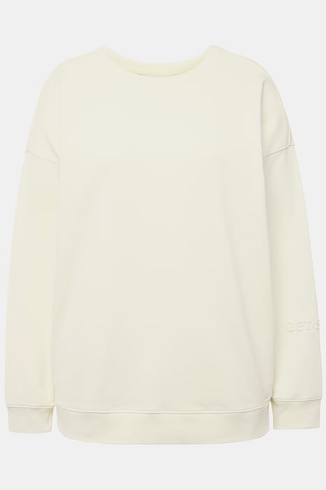Sweatshirt, oversized, Rücken-Embossing, Ballon-Langarm
