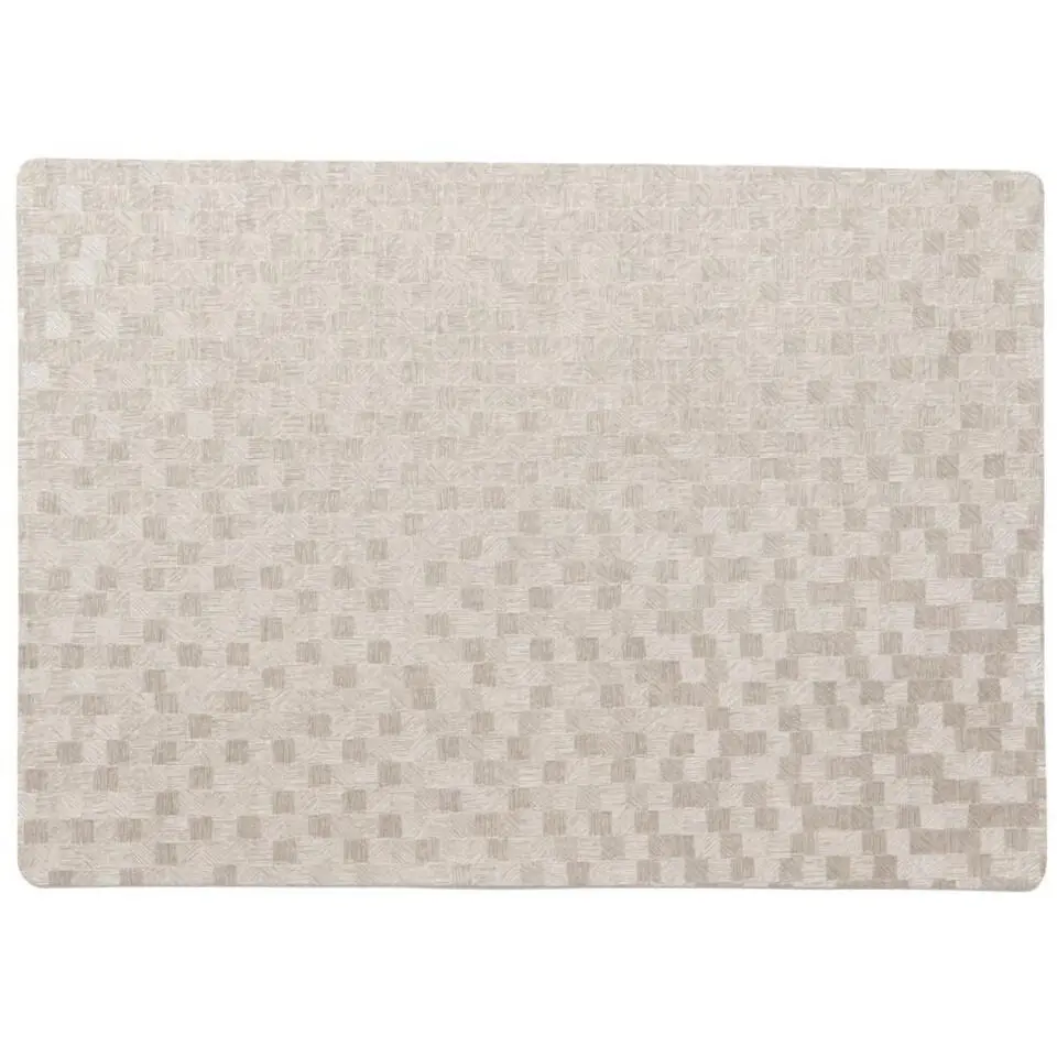 Wicotex tafel placemats Stones - 4x - PVC - taupe - 30 x 43 cm