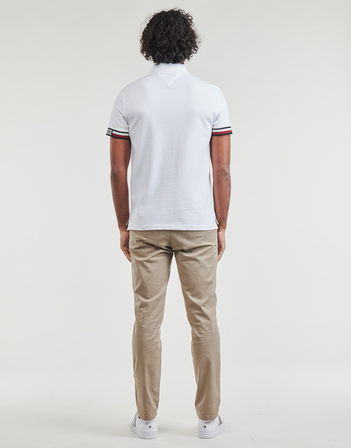 Tommy Hilfiger - MONOTYPE FLAG CUFF SLIM FIT POLO - Blanc