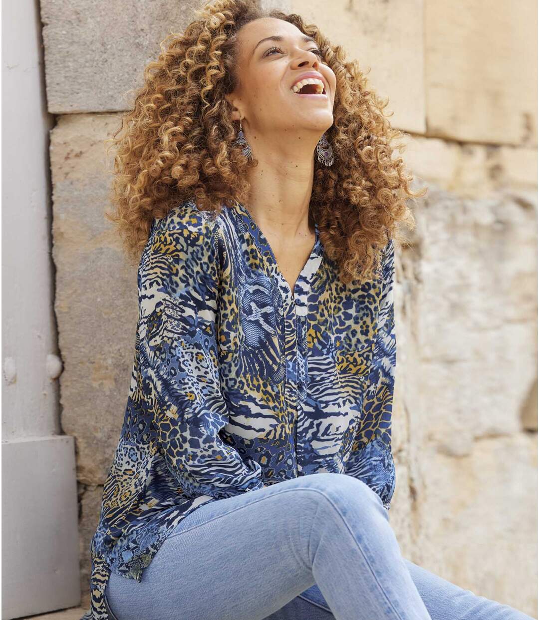Blouse Crêpe Motif Animalier